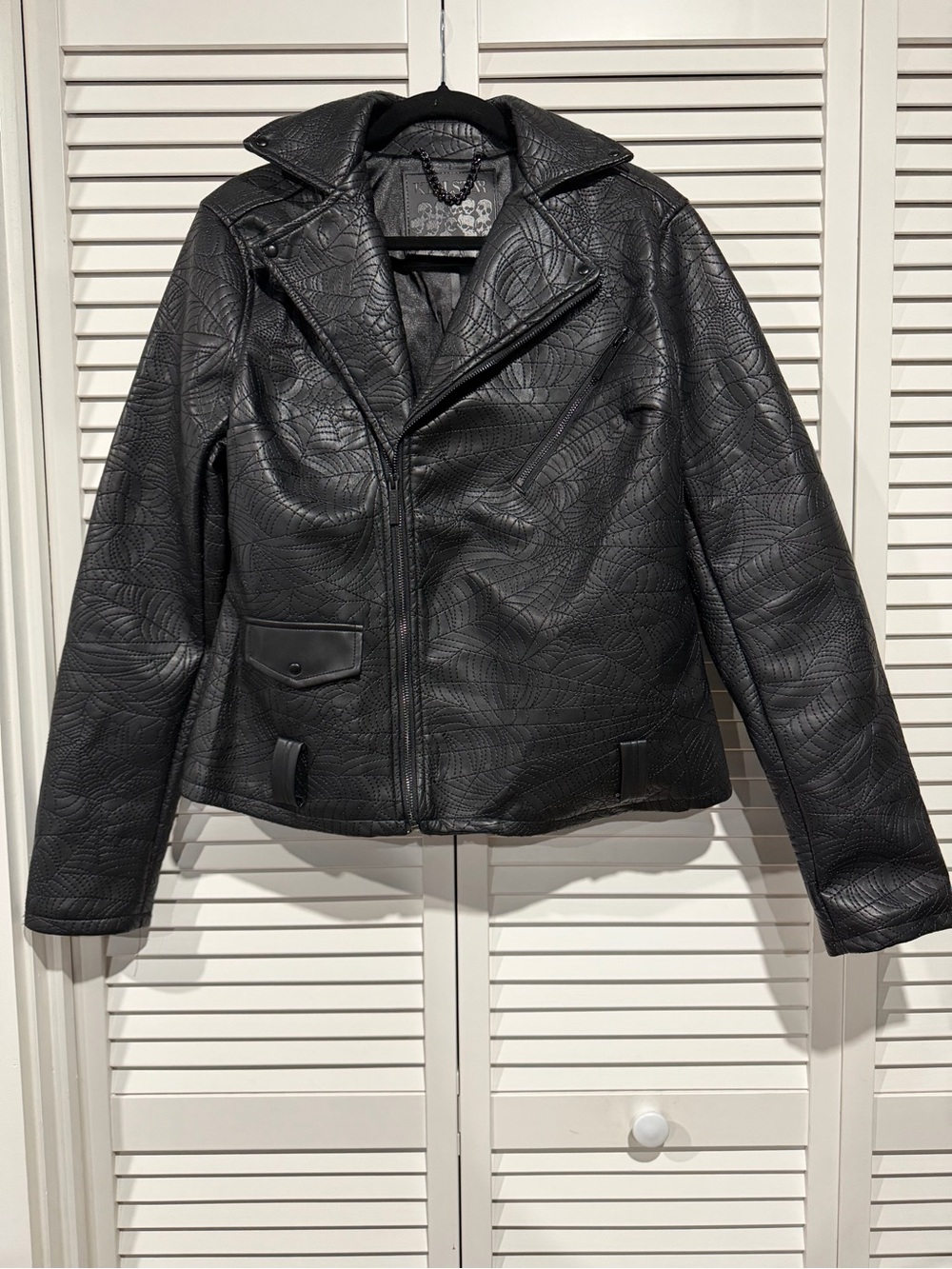 Graveyard Shift Spider Web Biker Jacket